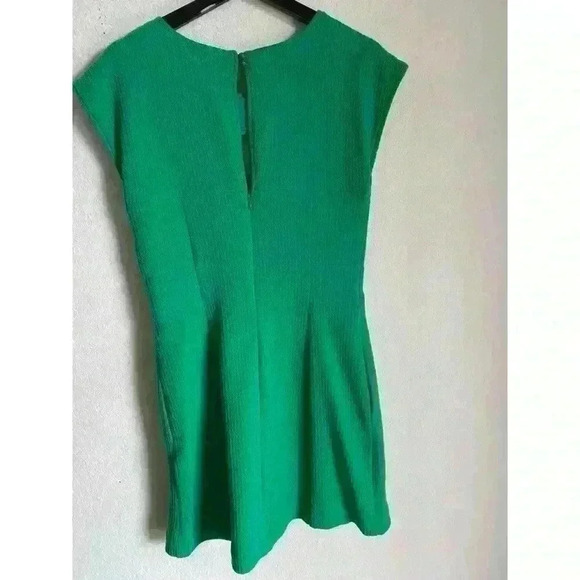 Anthropologie Maeve Cutout Green Mini Classic Shift Dress With Pockets Size M - Picture 3 of 13